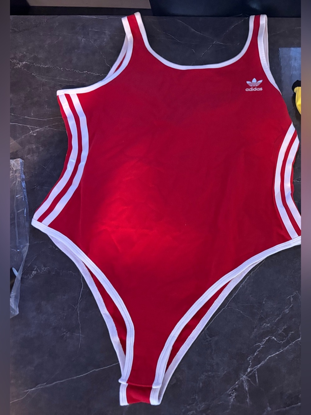 adidas Red One-Piece with White Trim for women